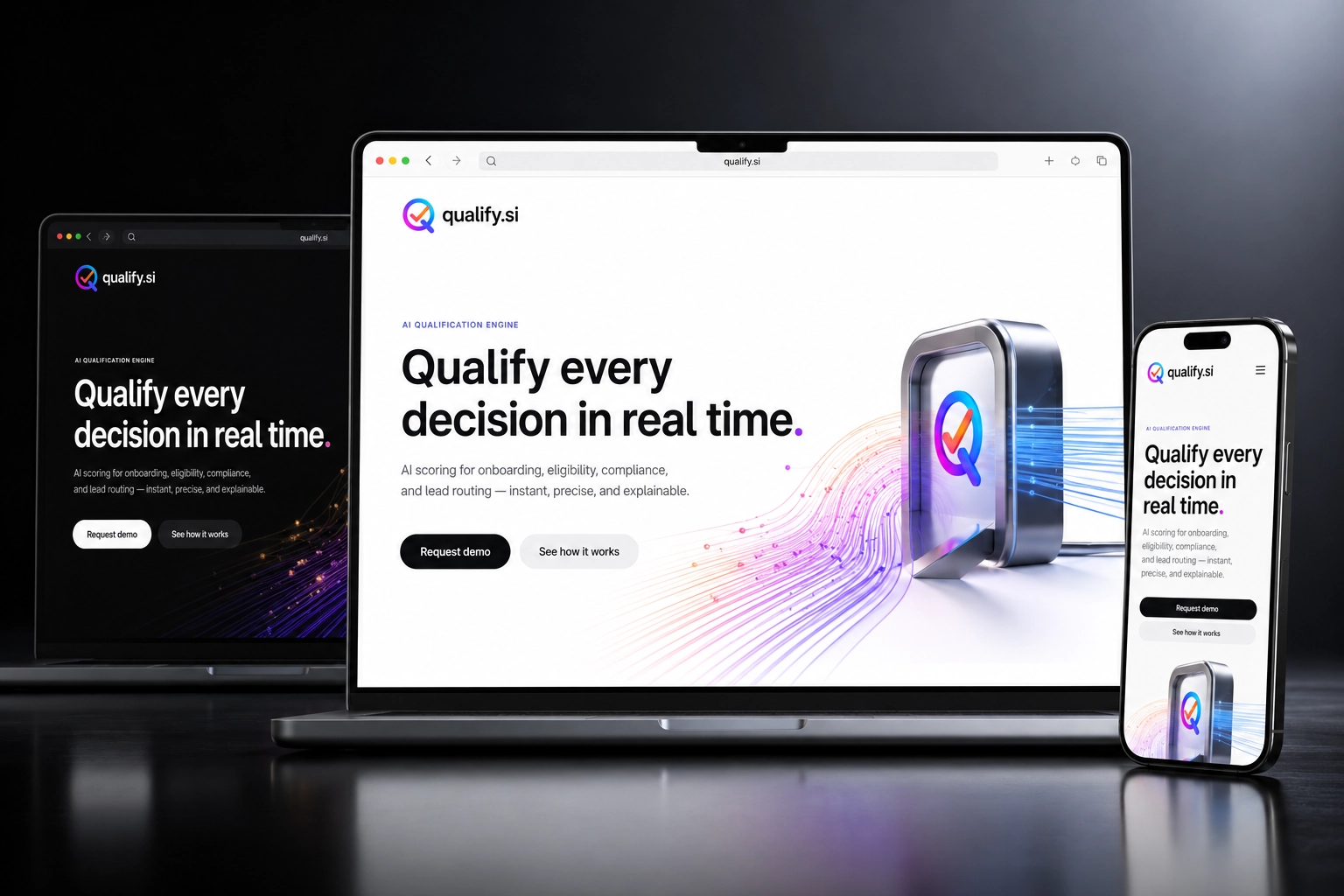 qualify.si website concept preview