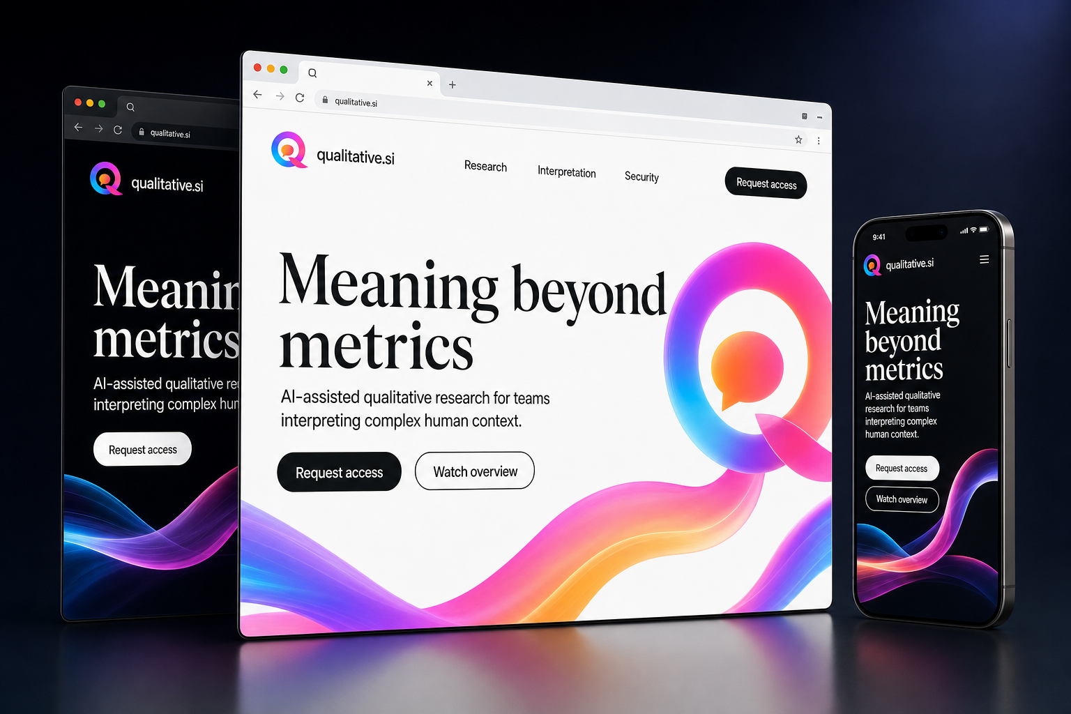 qualitative.si website concept preview