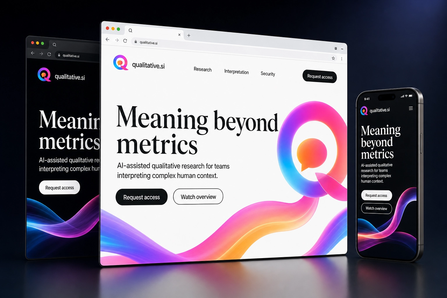 qualitative.si website concept preview