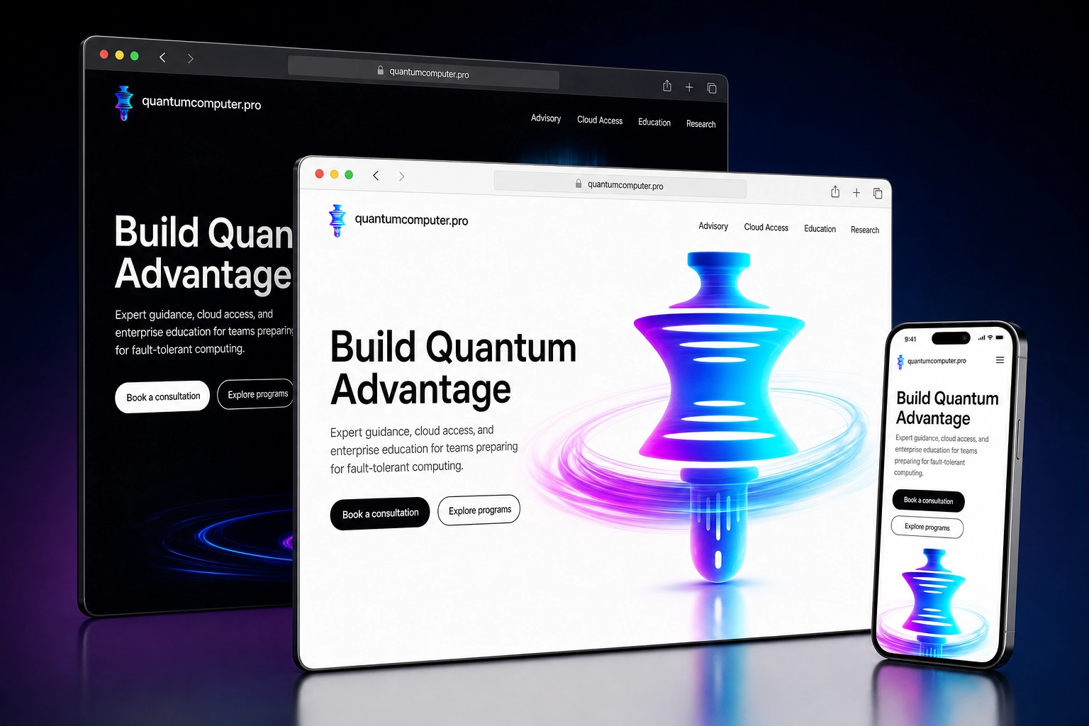 quantumcomputer.pro website concept preview