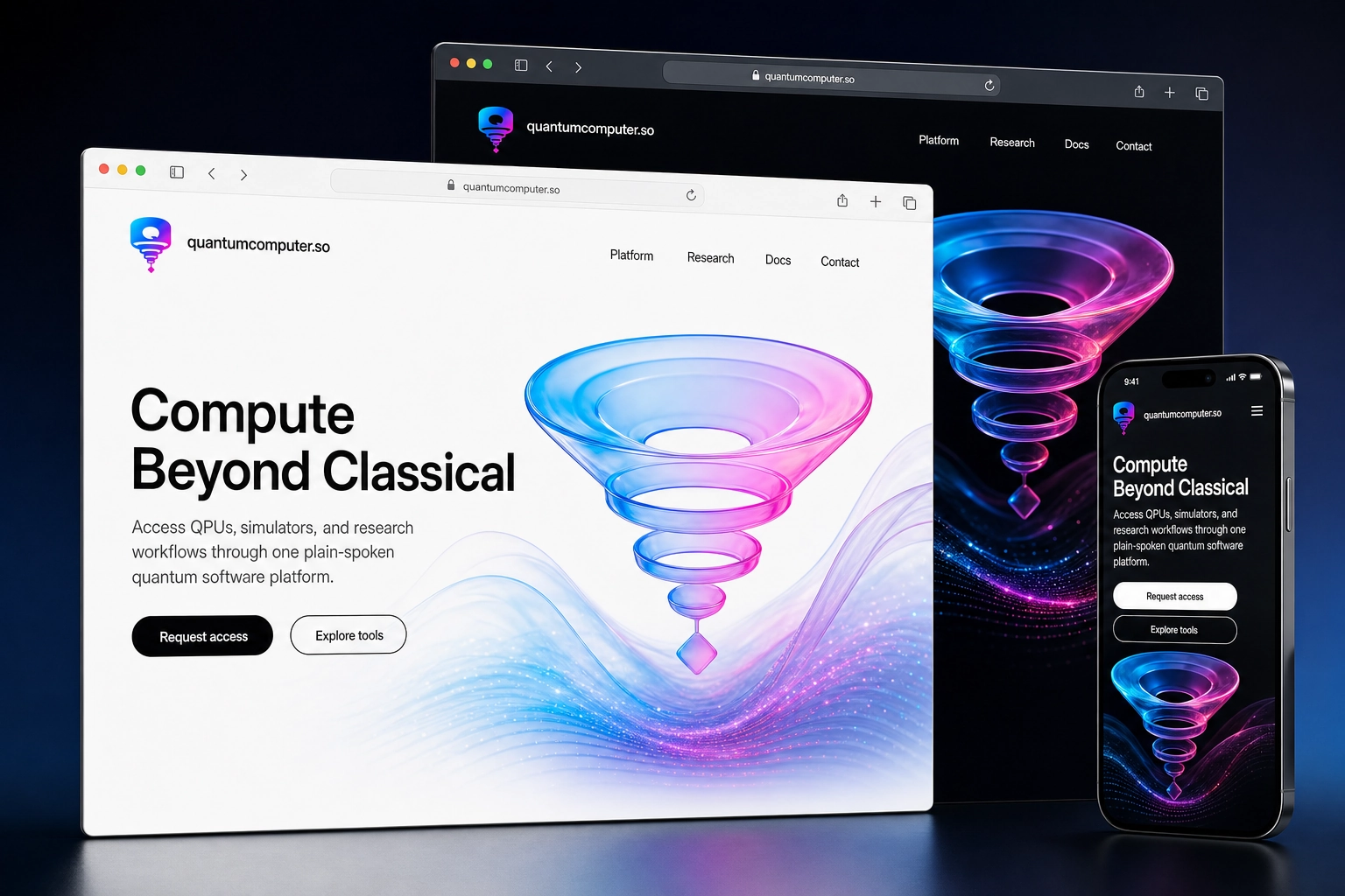 quantumcomputer.so website concept preview