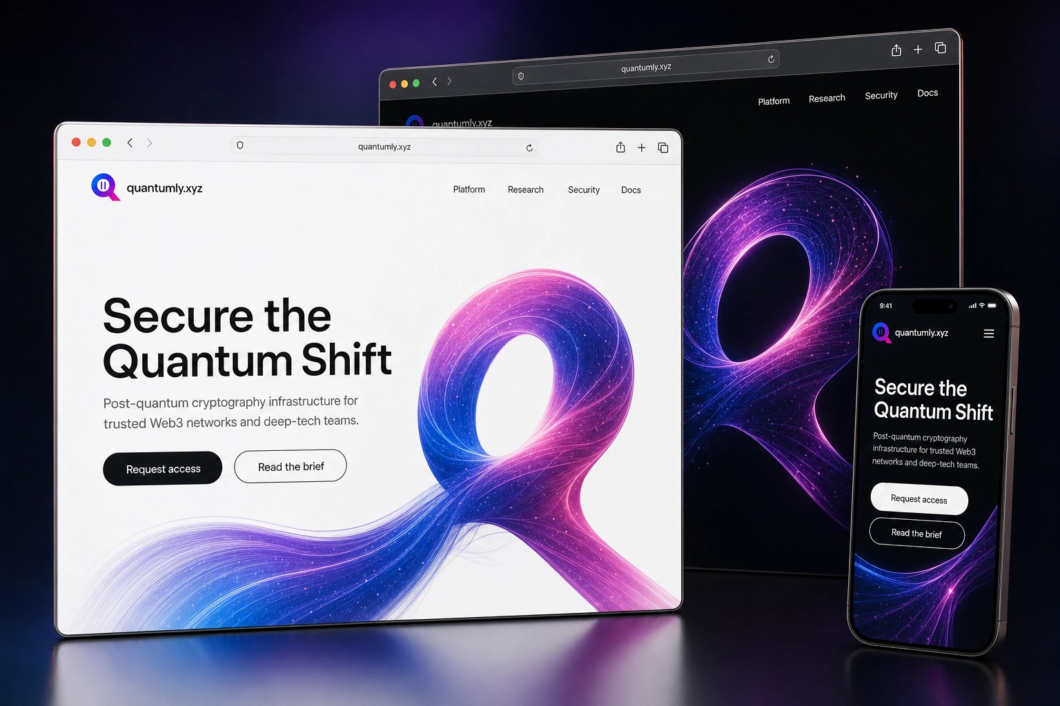 quantumly.xyz website concept preview