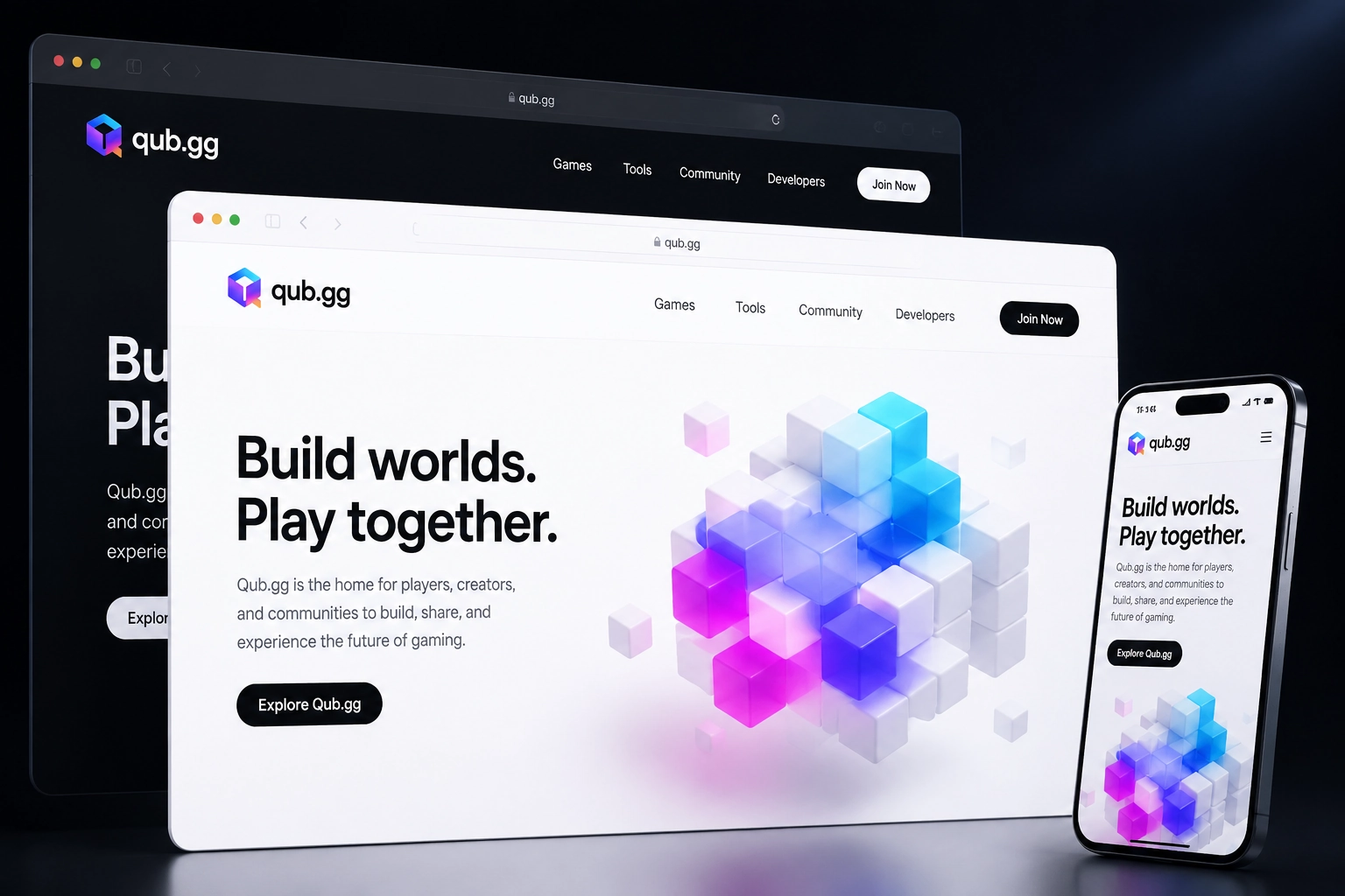qub.gg website concept preview