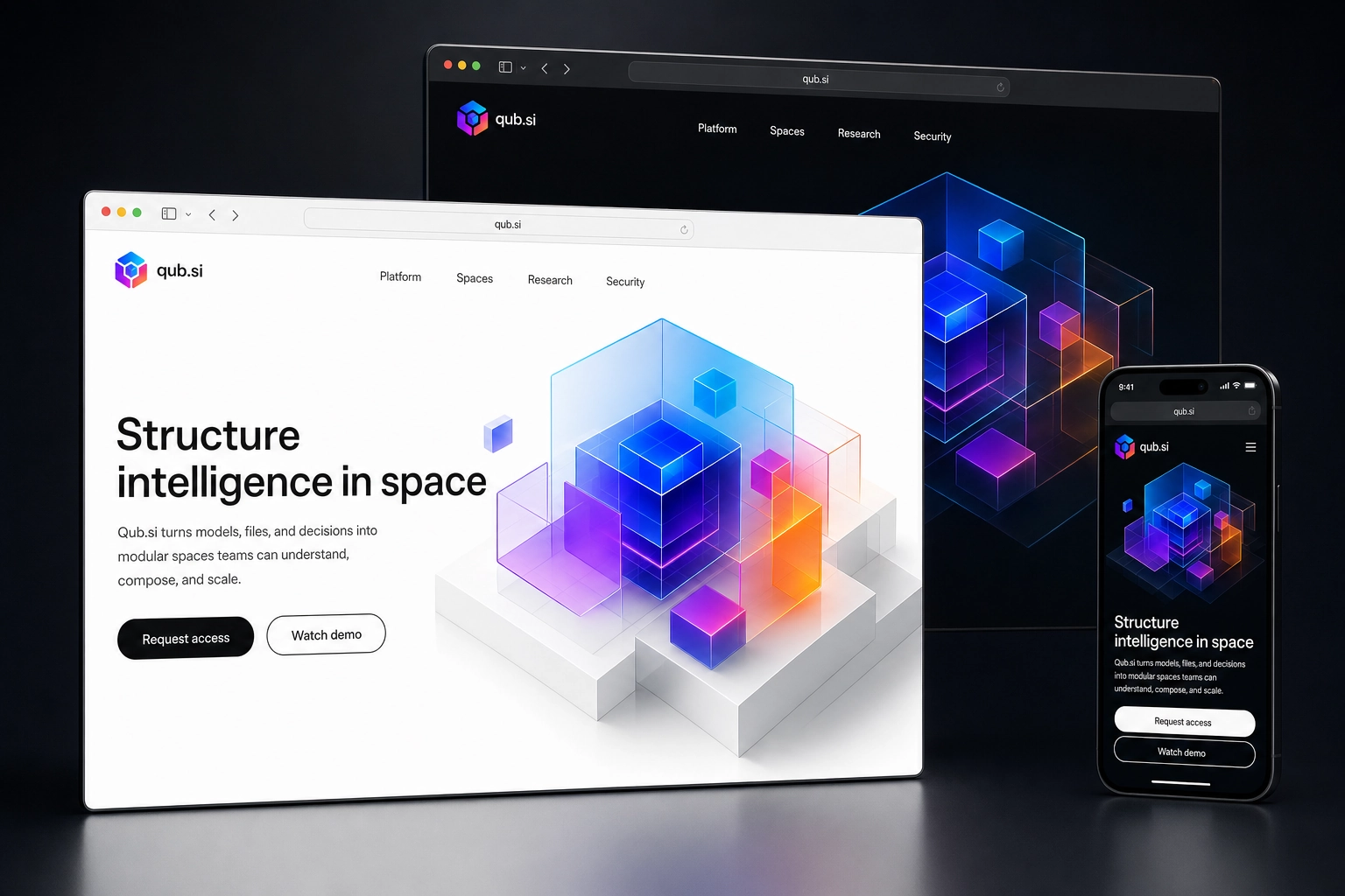 qub.si website concept preview