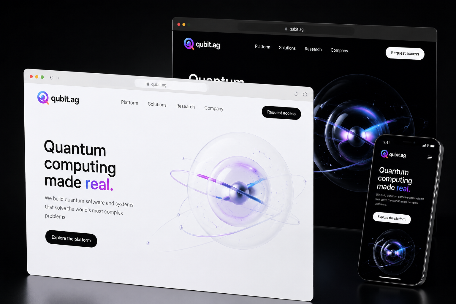 qubit.ag website concept preview