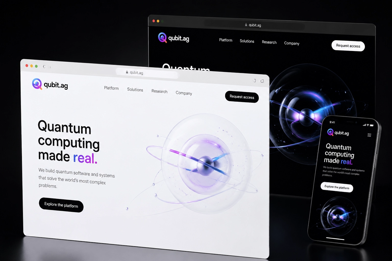 qubit.ag website concept preview