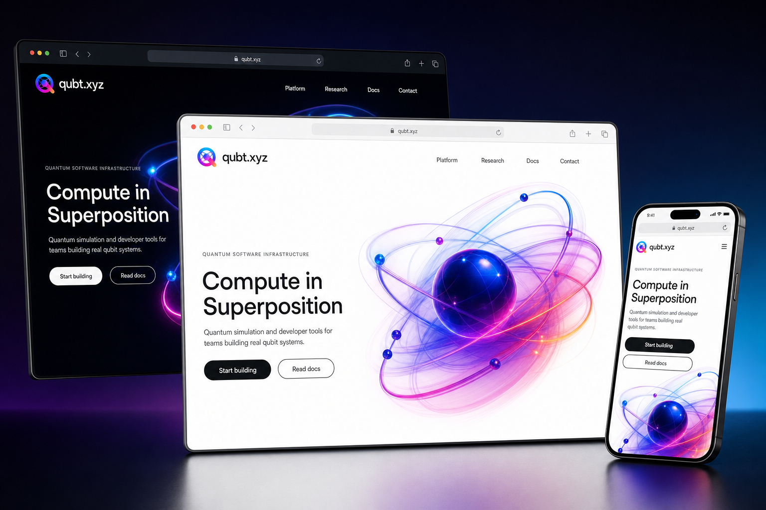 qubt.xyz website concept preview