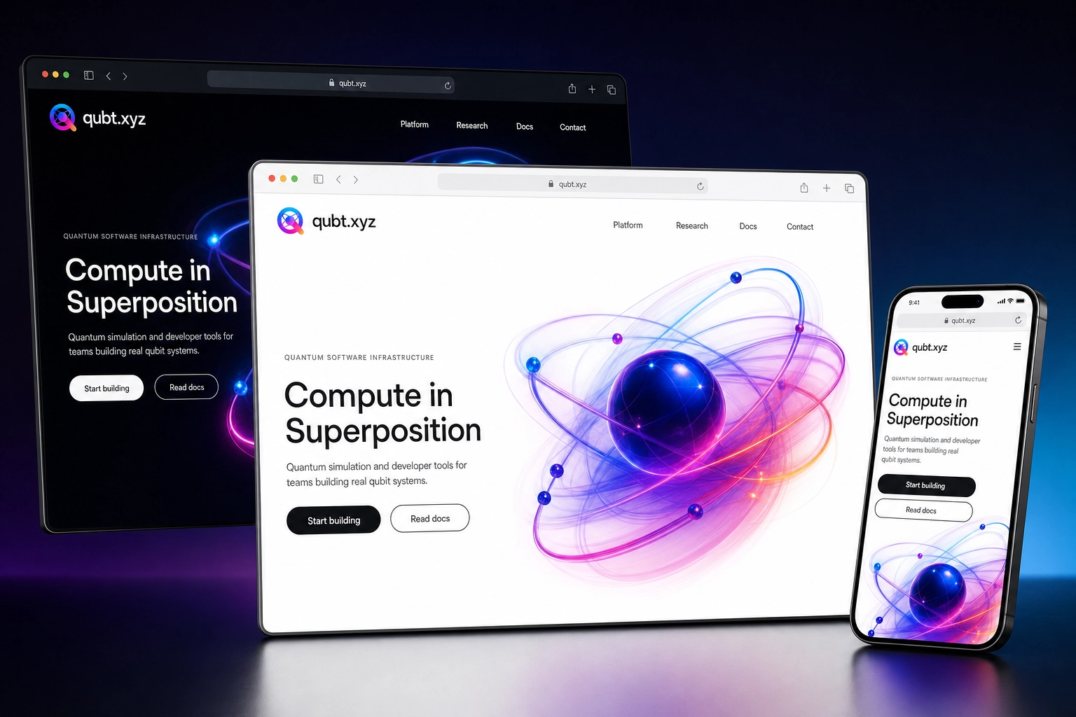 qubt.xyz website concept preview