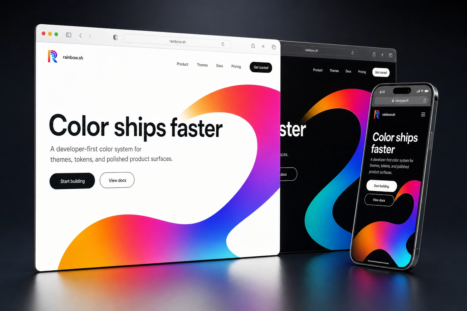 rainbow.sh website concept preview