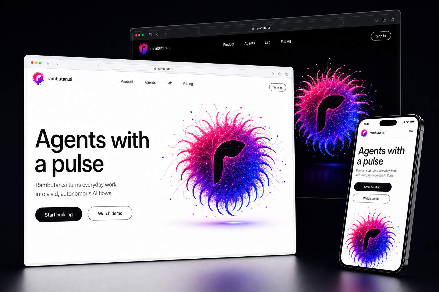 rambutan.si website concept preview