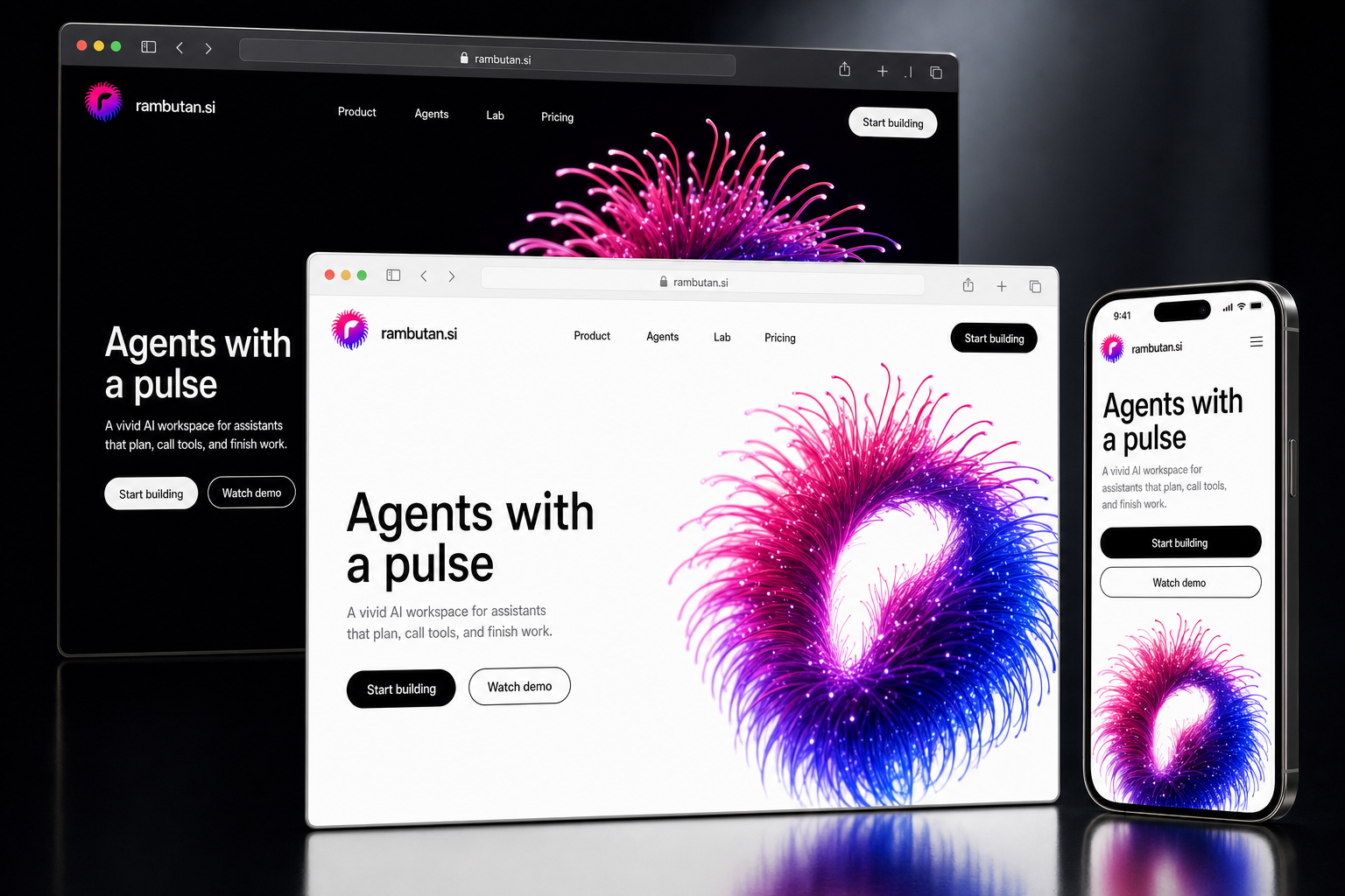 rambutan.si website concept preview enlarged