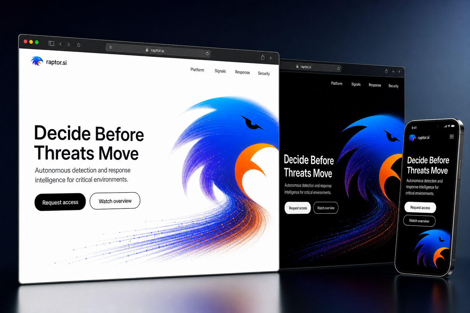 raptor.si website concept preview