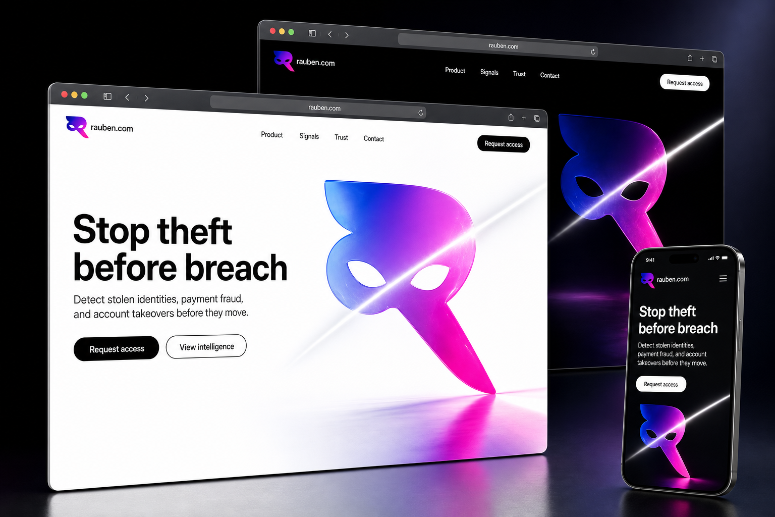 rauben.com website concept preview