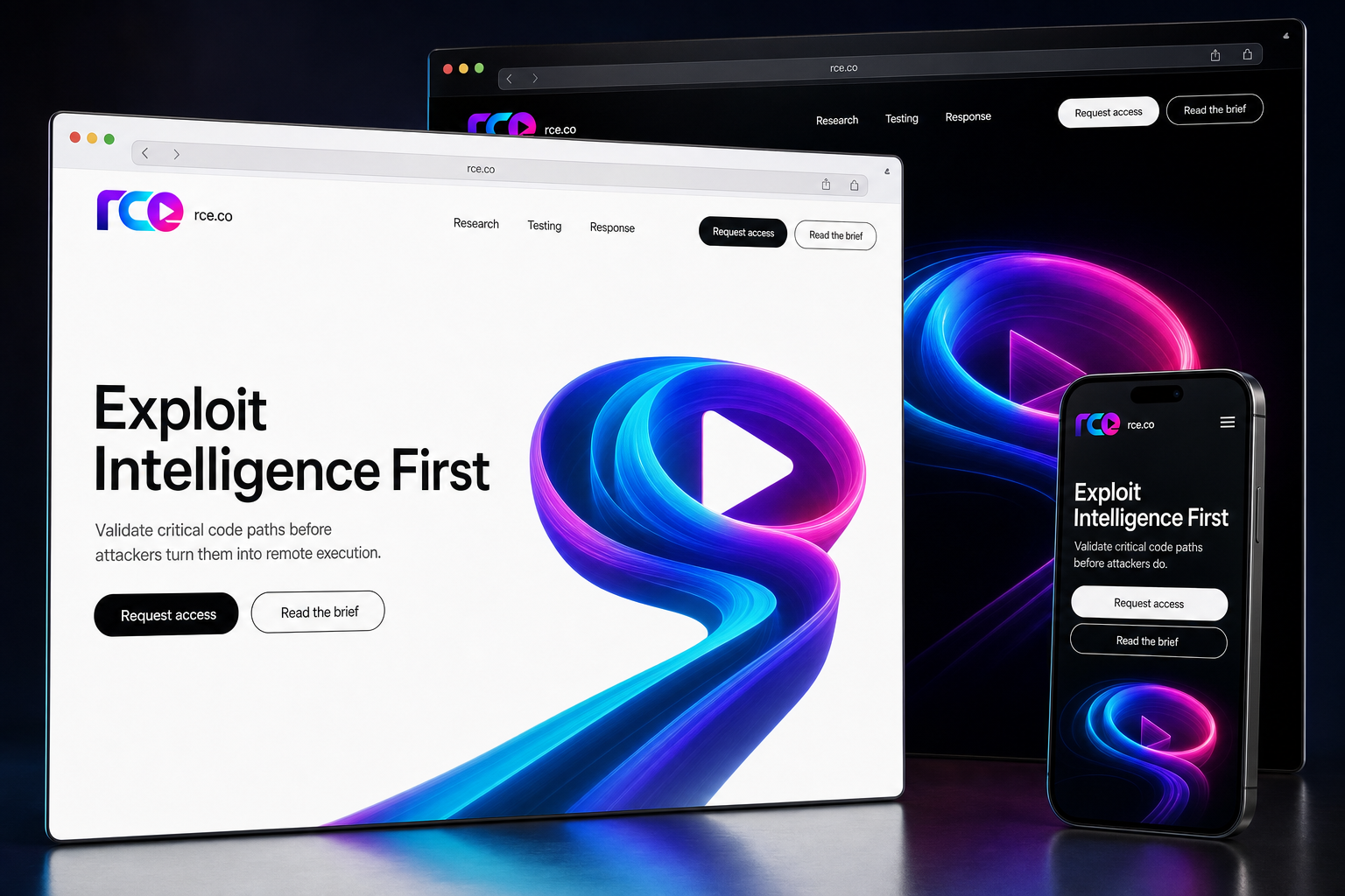 rce.co website concept preview enlarged
