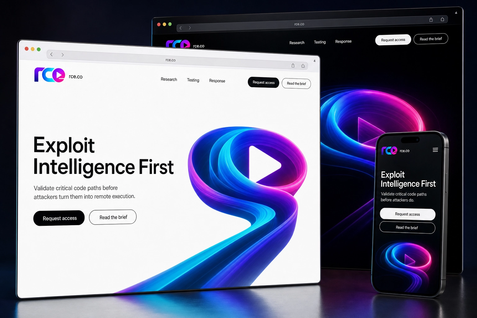 rce.co website concept preview