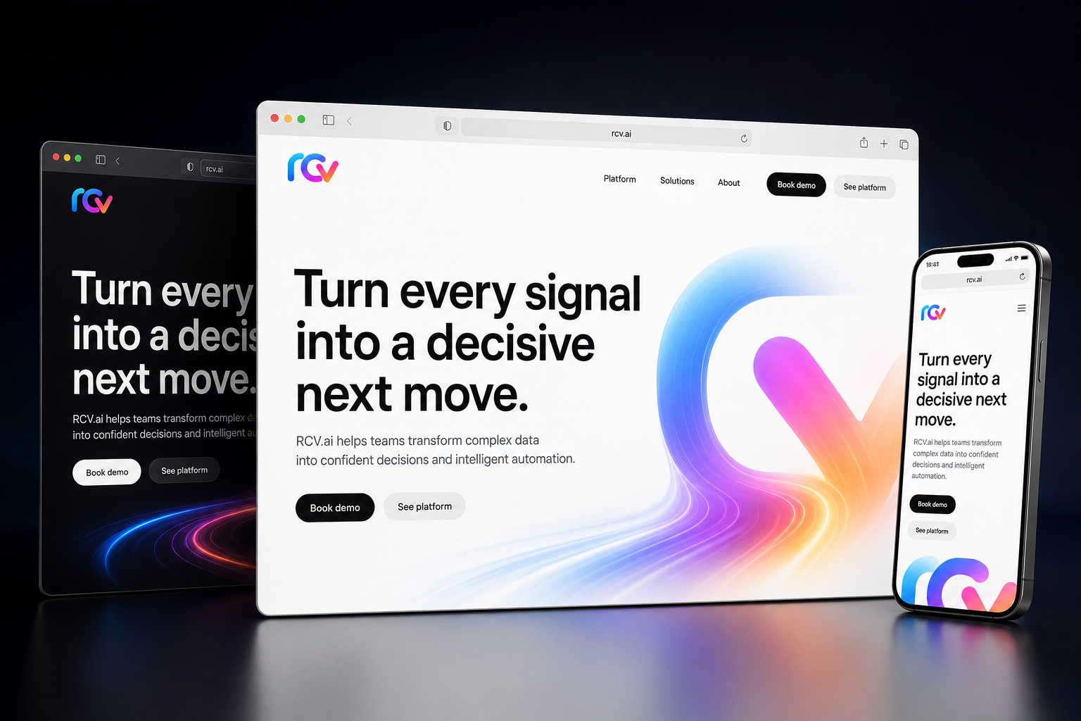 rcv.ai website concept preview