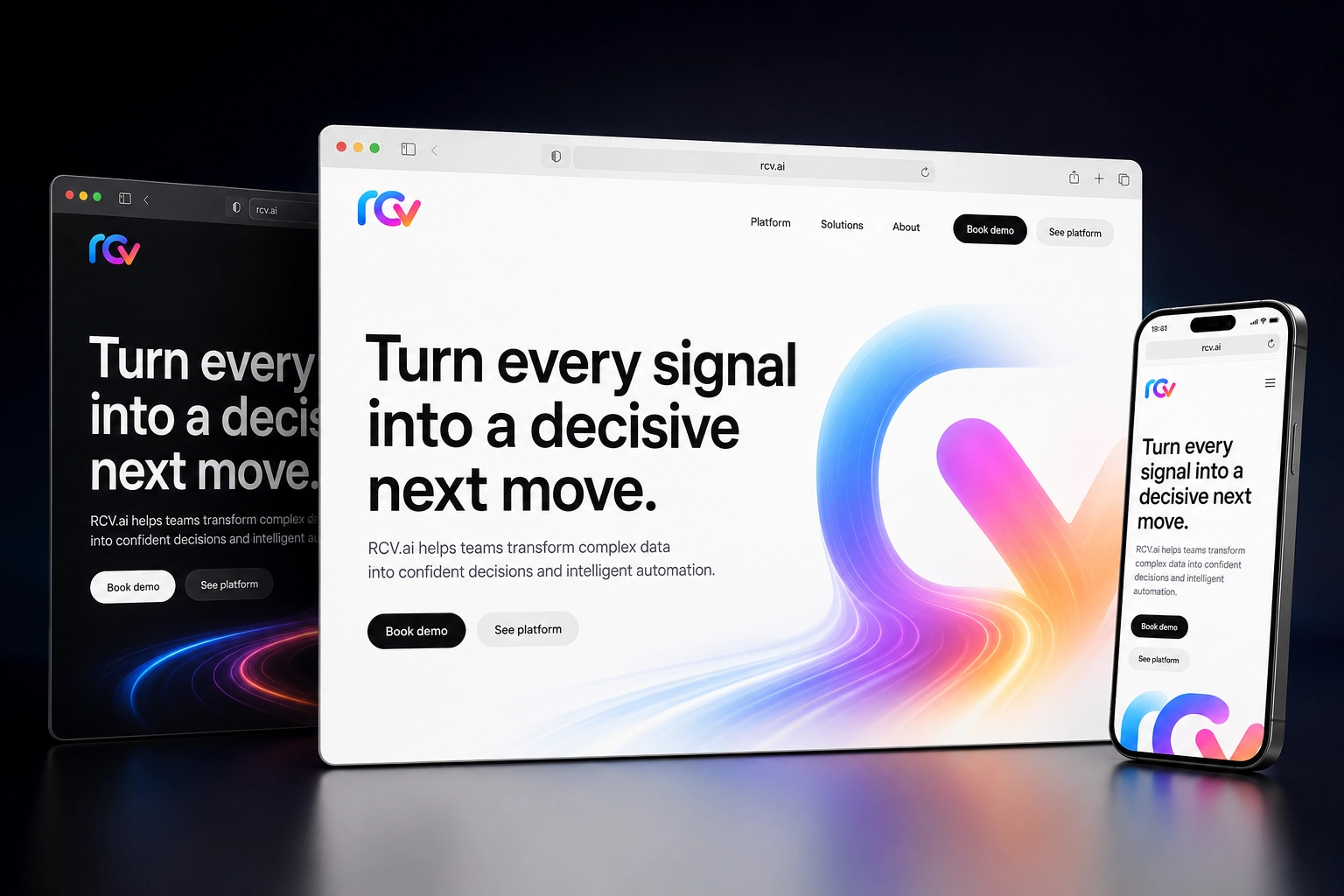 rcv.ai website concept preview