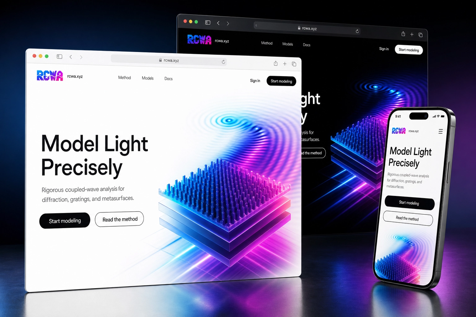 rcwa.xyz website concept preview