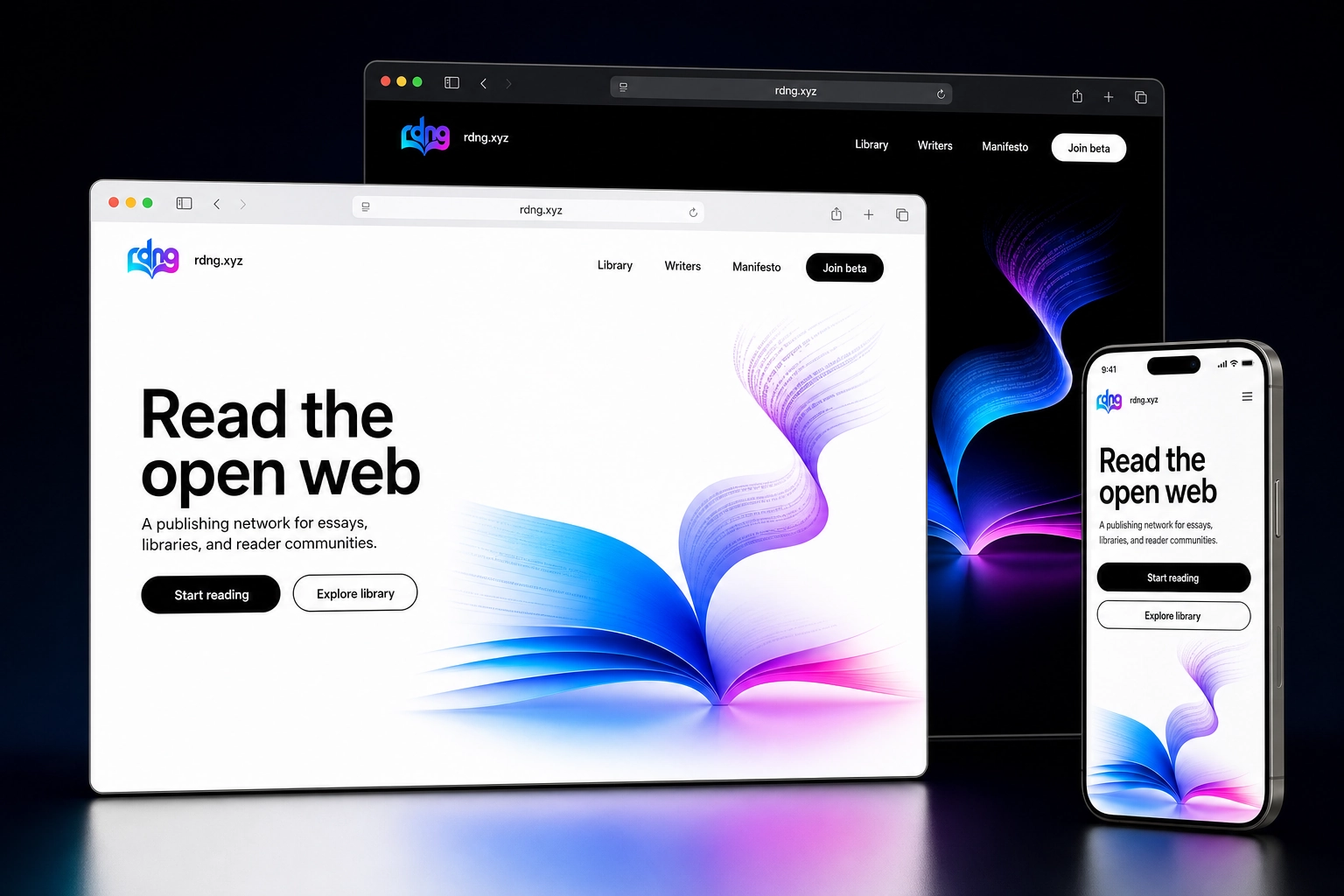 rdng.xyz website concept preview