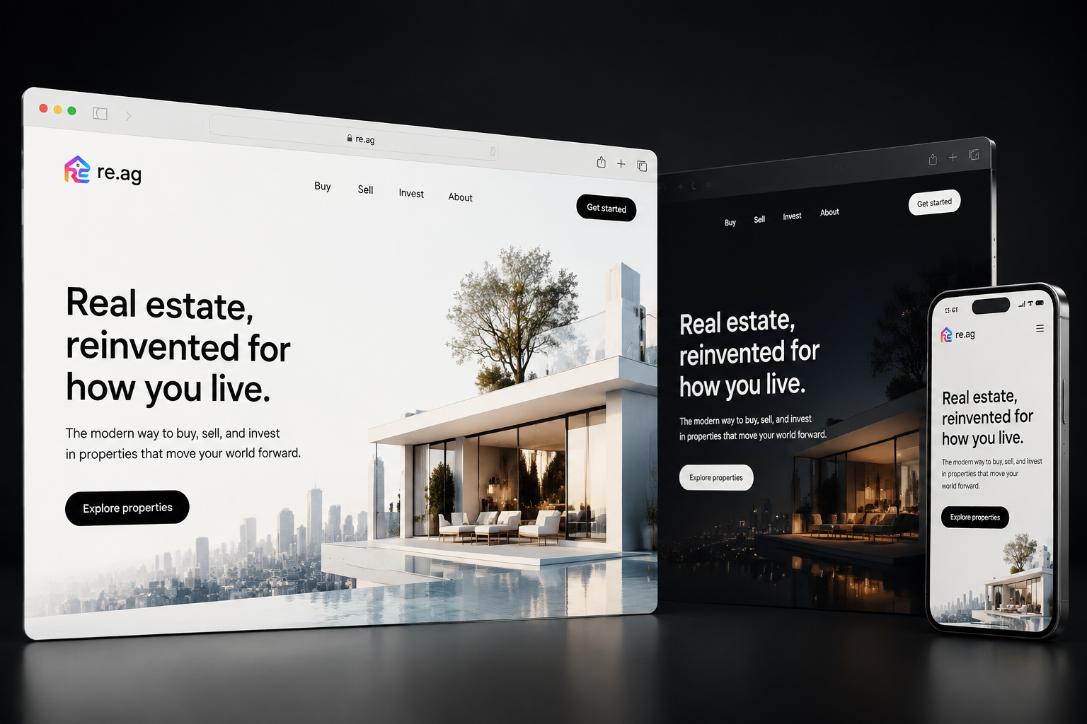 re.ag website concept preview