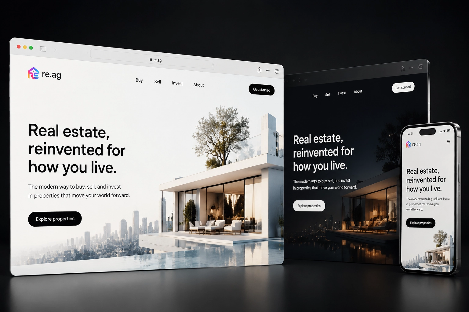 re.ag website concept preview