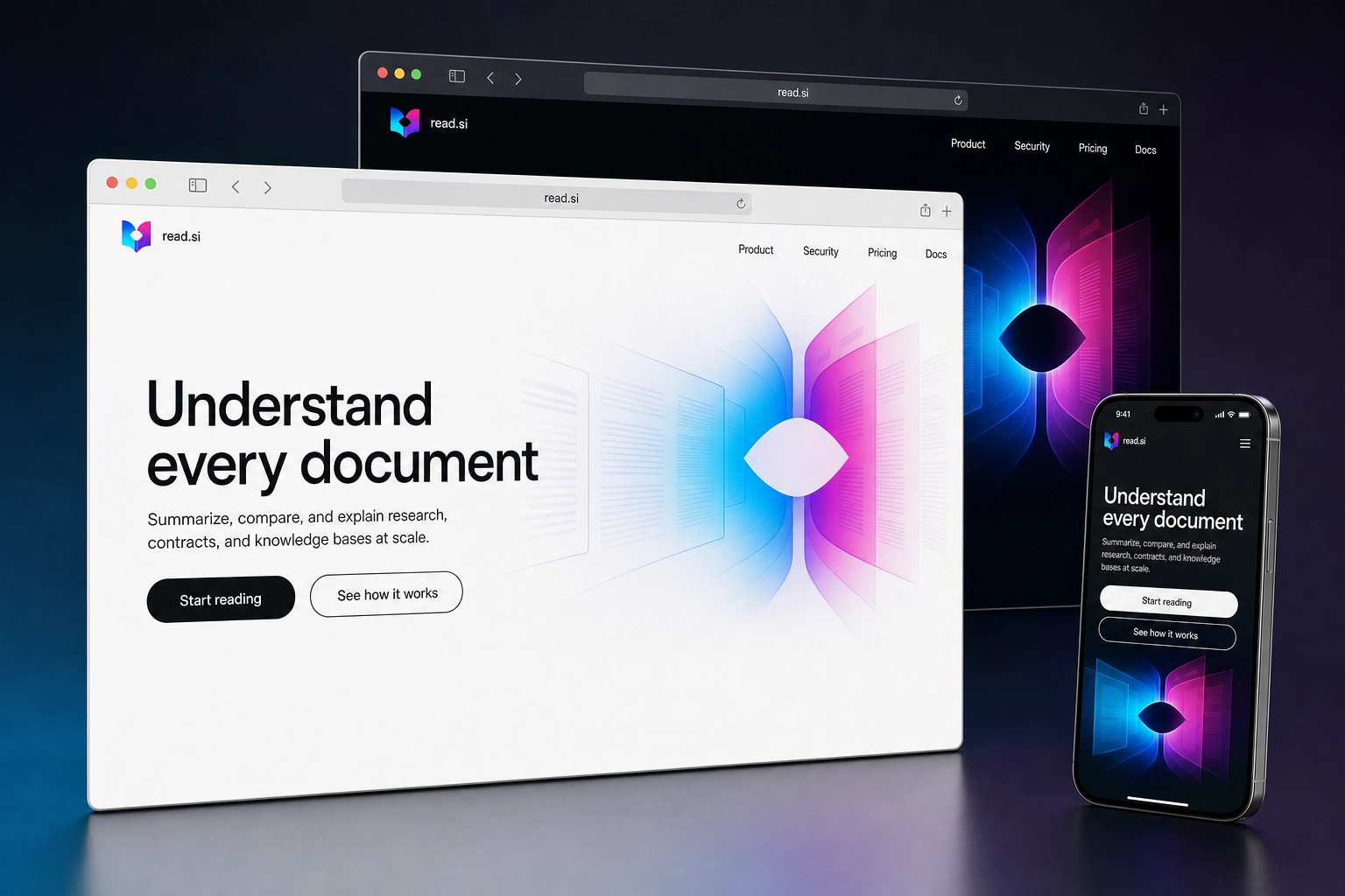 read.si website concept preview