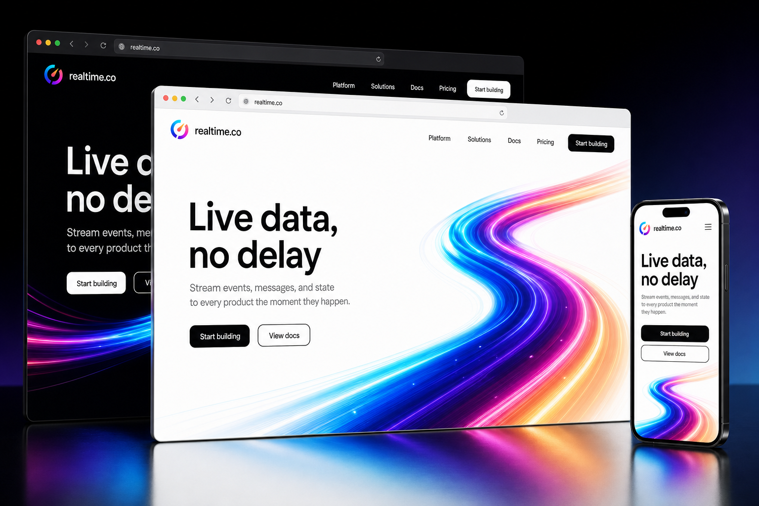 realtime.co website concept preview