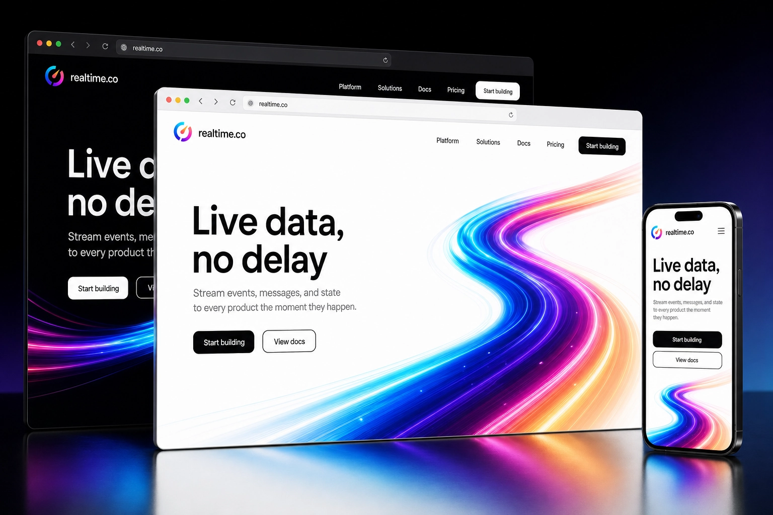 realtime.co website concept preview