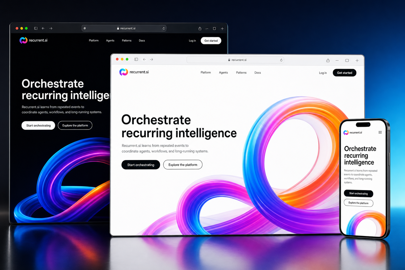 recurrent.si website concept preview