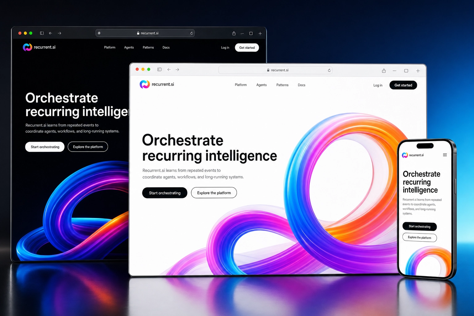 recurrent.si website concept preview