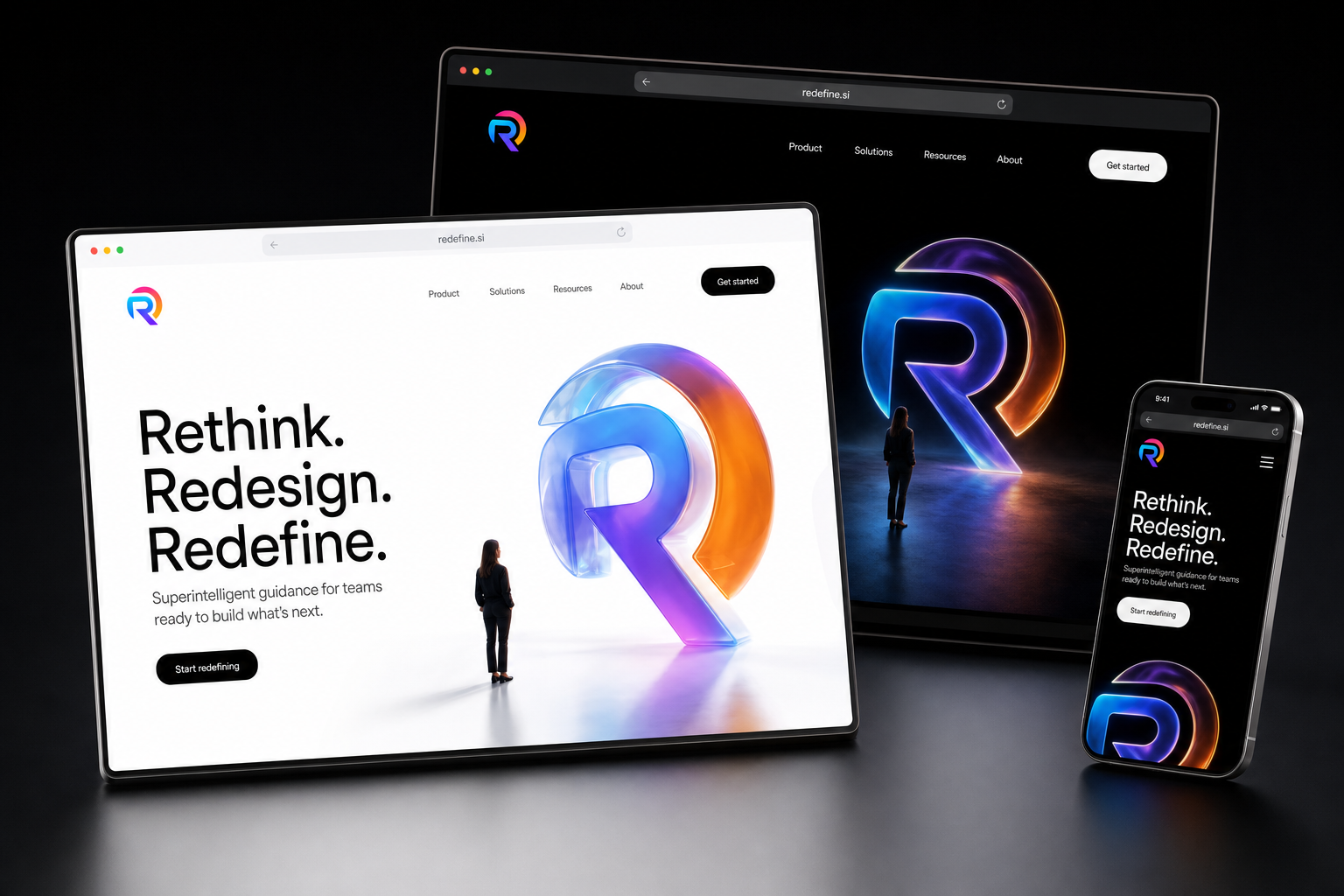 redefine.si website concept preview
