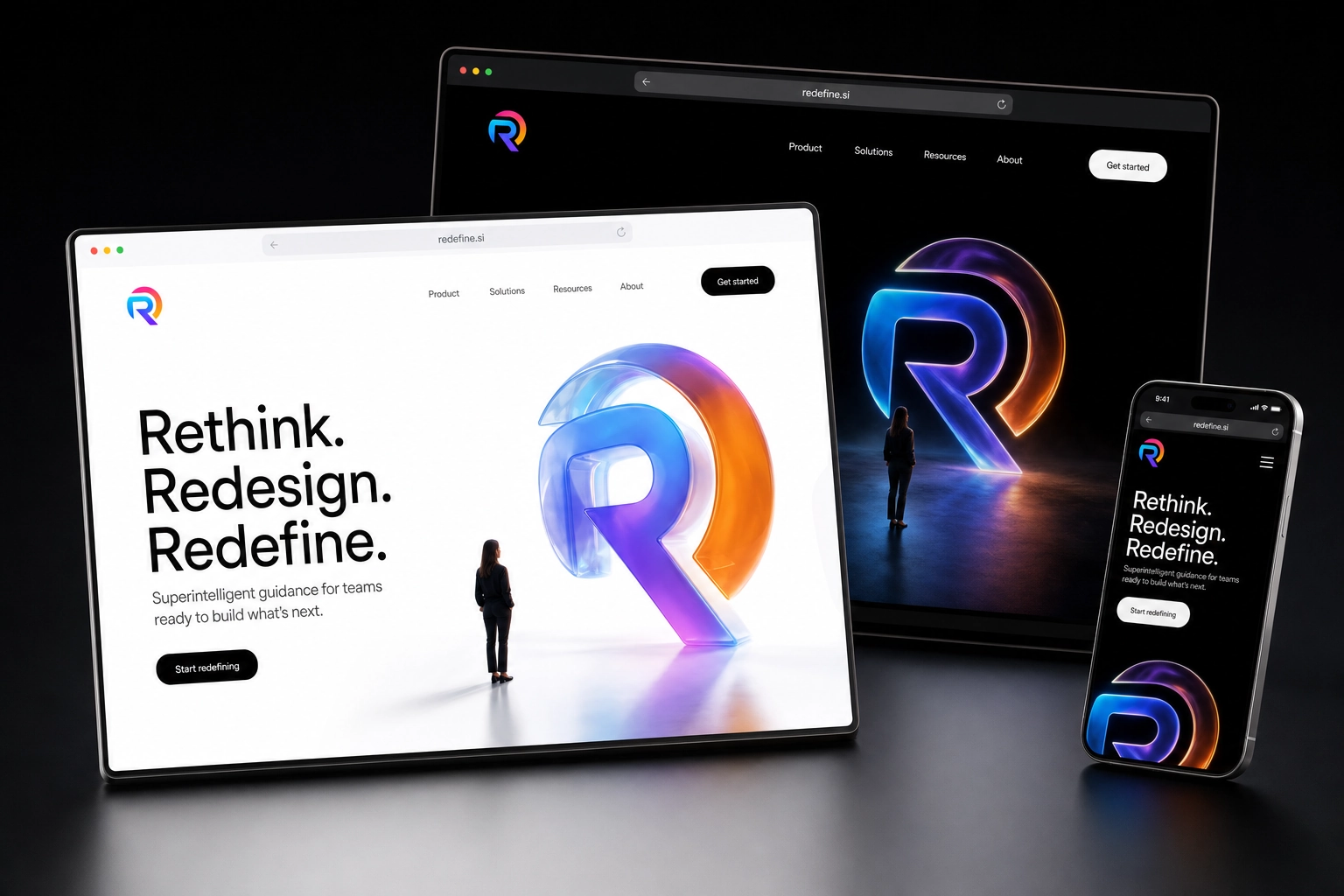 redefine.si website concept preview