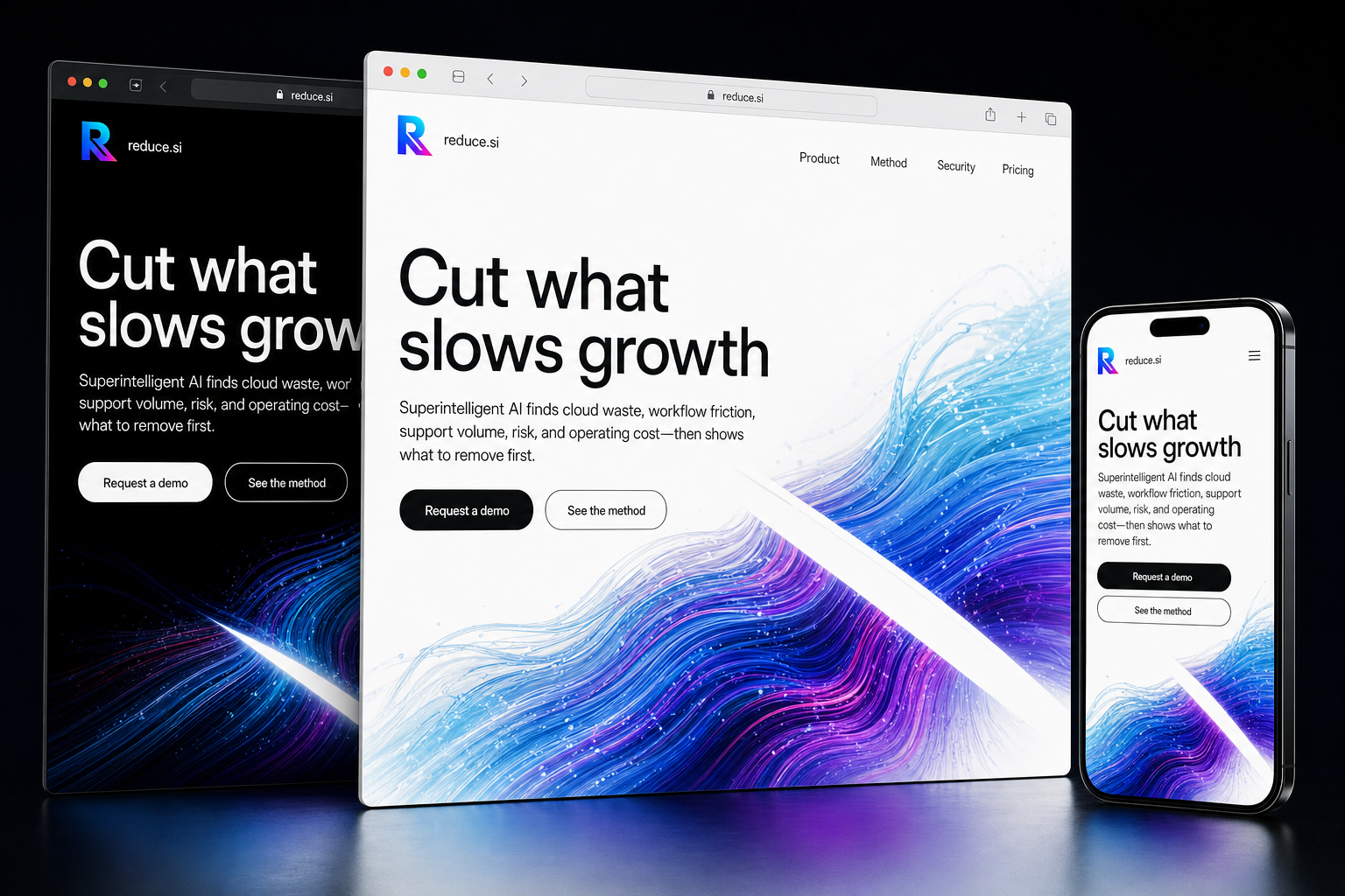 reduce.si website concept preview enlarged
