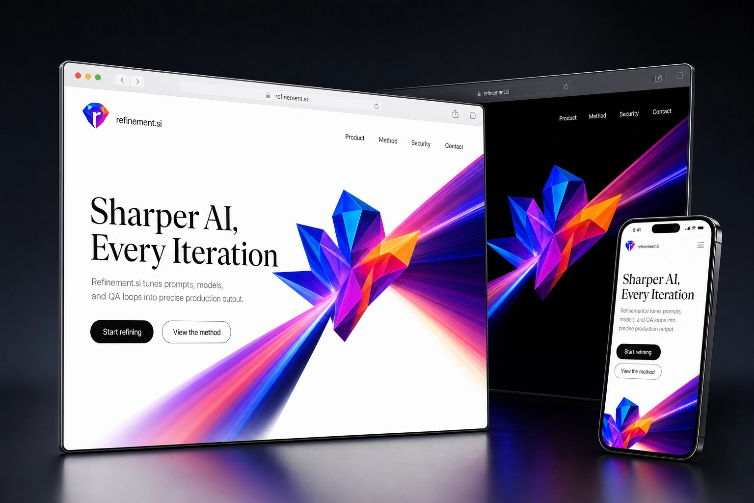 refinement.si website concept preview