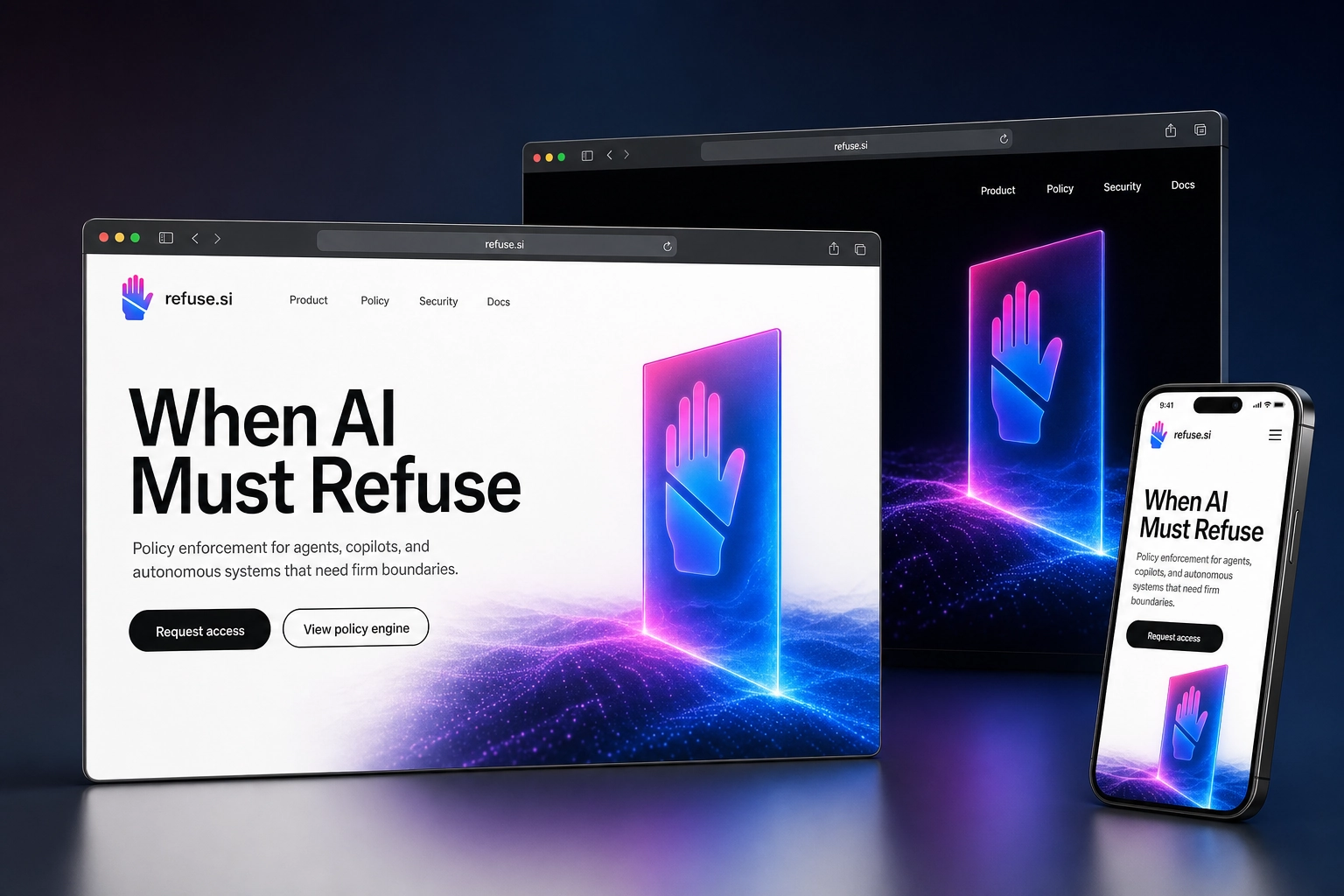 refuse.si website concept preview