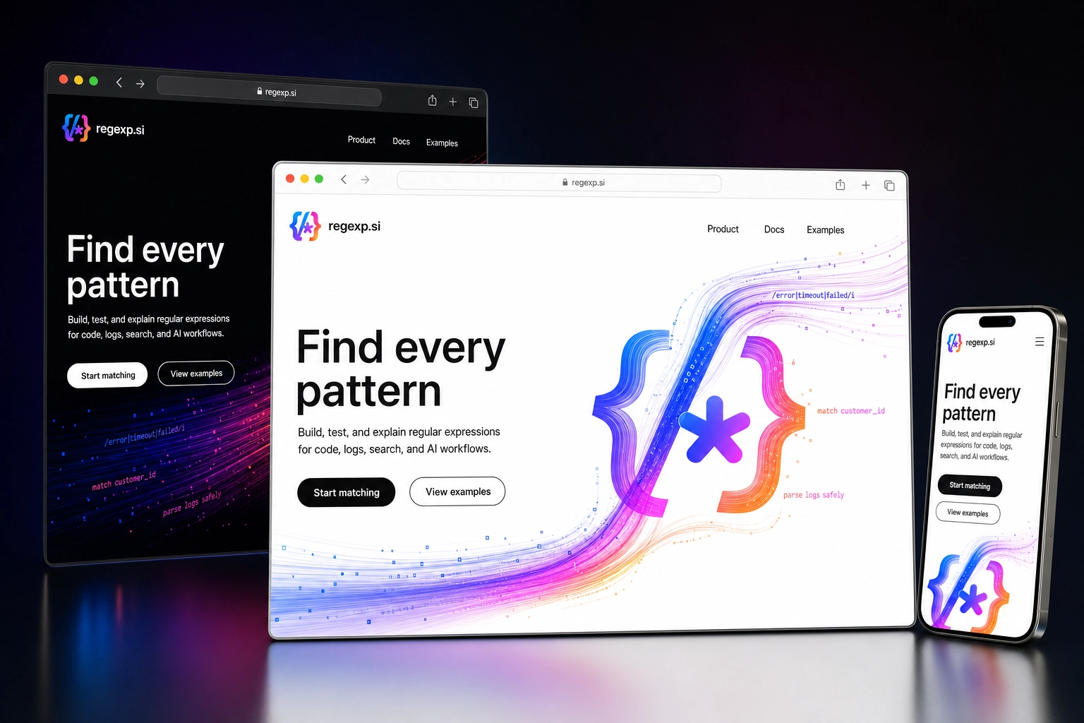 regexp.si website concept preview