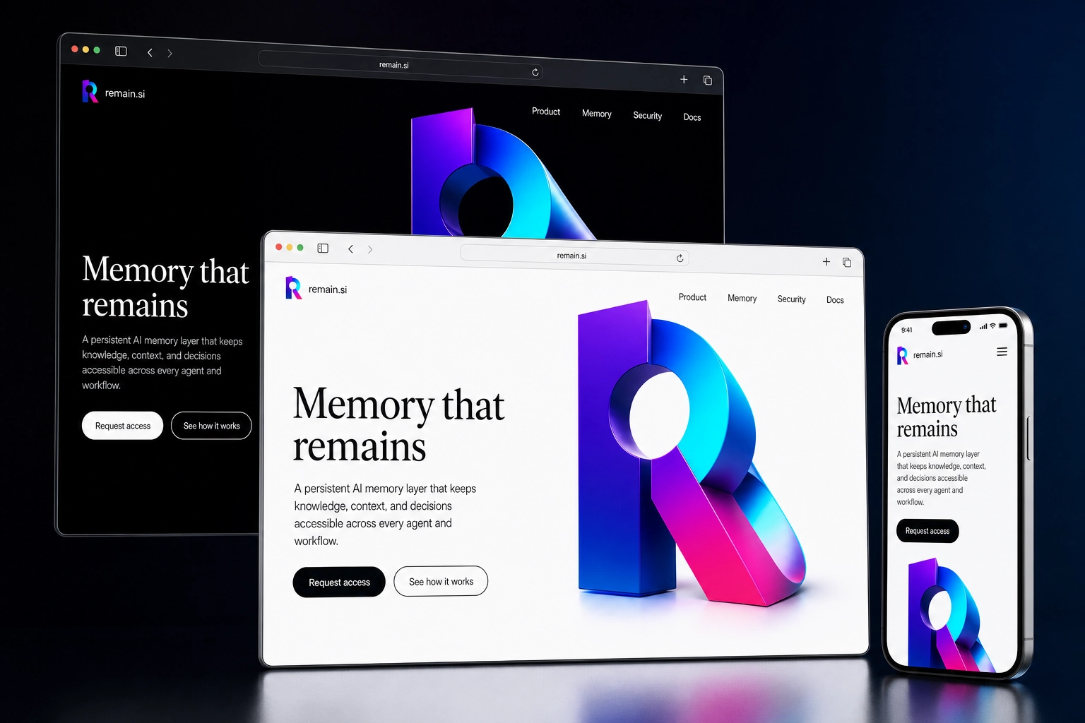 remain.si website concept preview