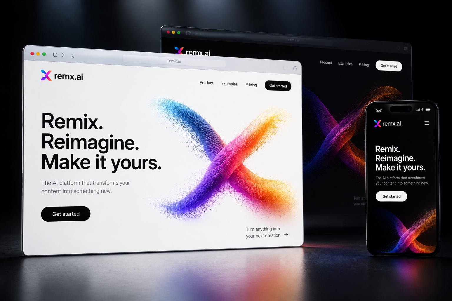 remx.ai website concept preview