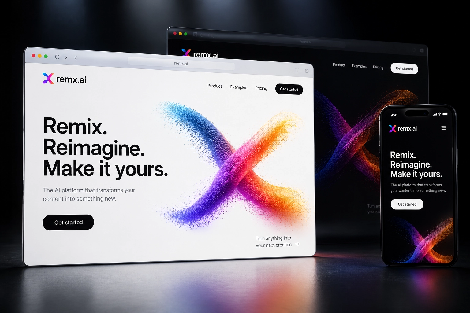 remx.ai website concept preview