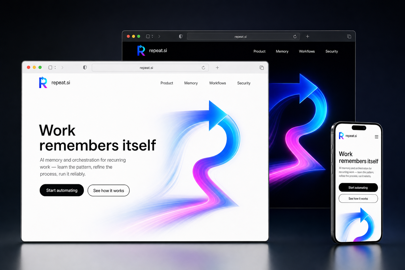 repeat.si website concept preview