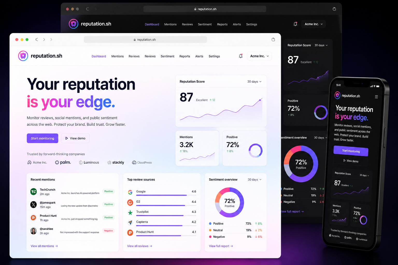 reputation.sh website concept preview