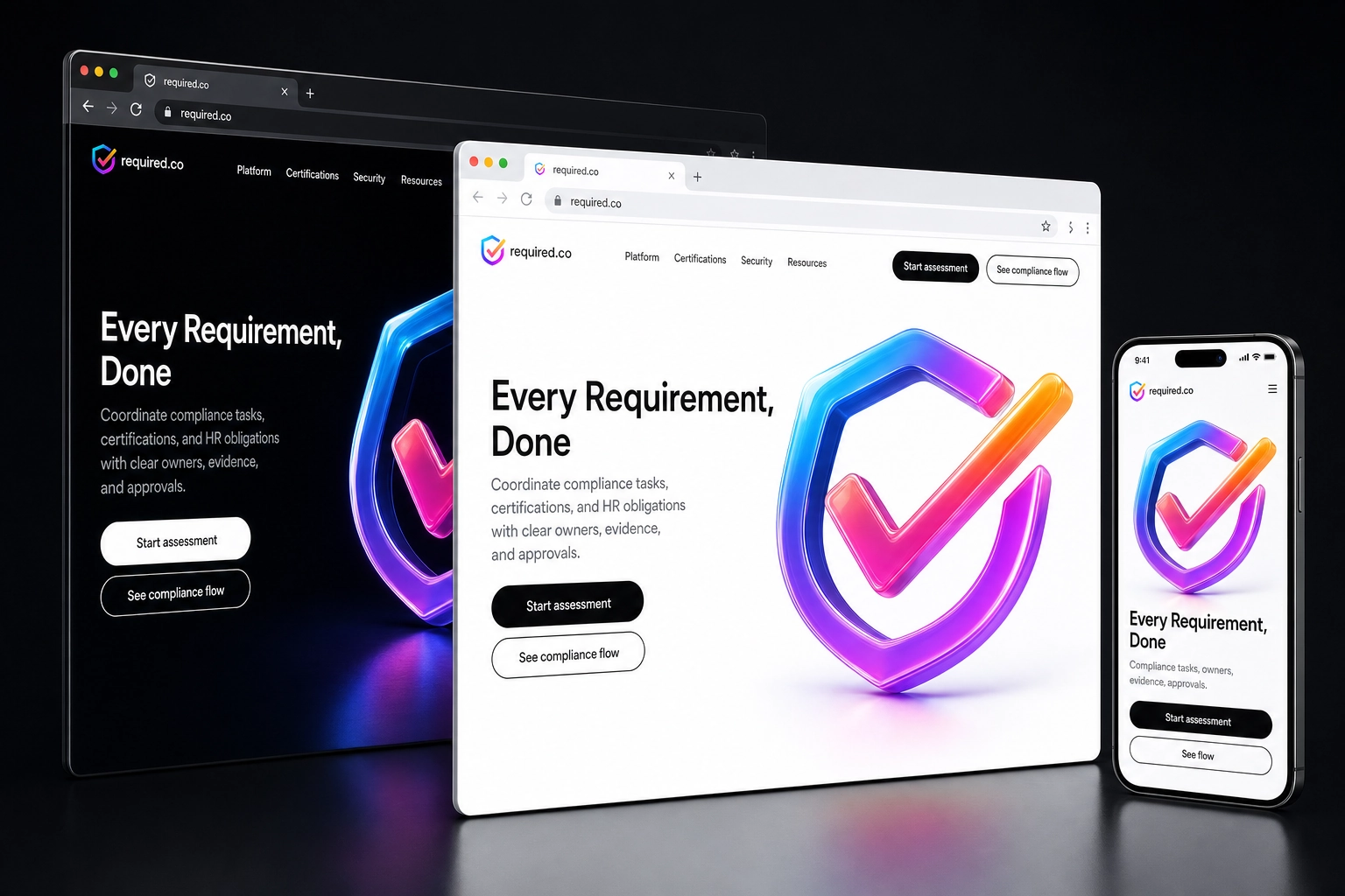 required.co website concept preview