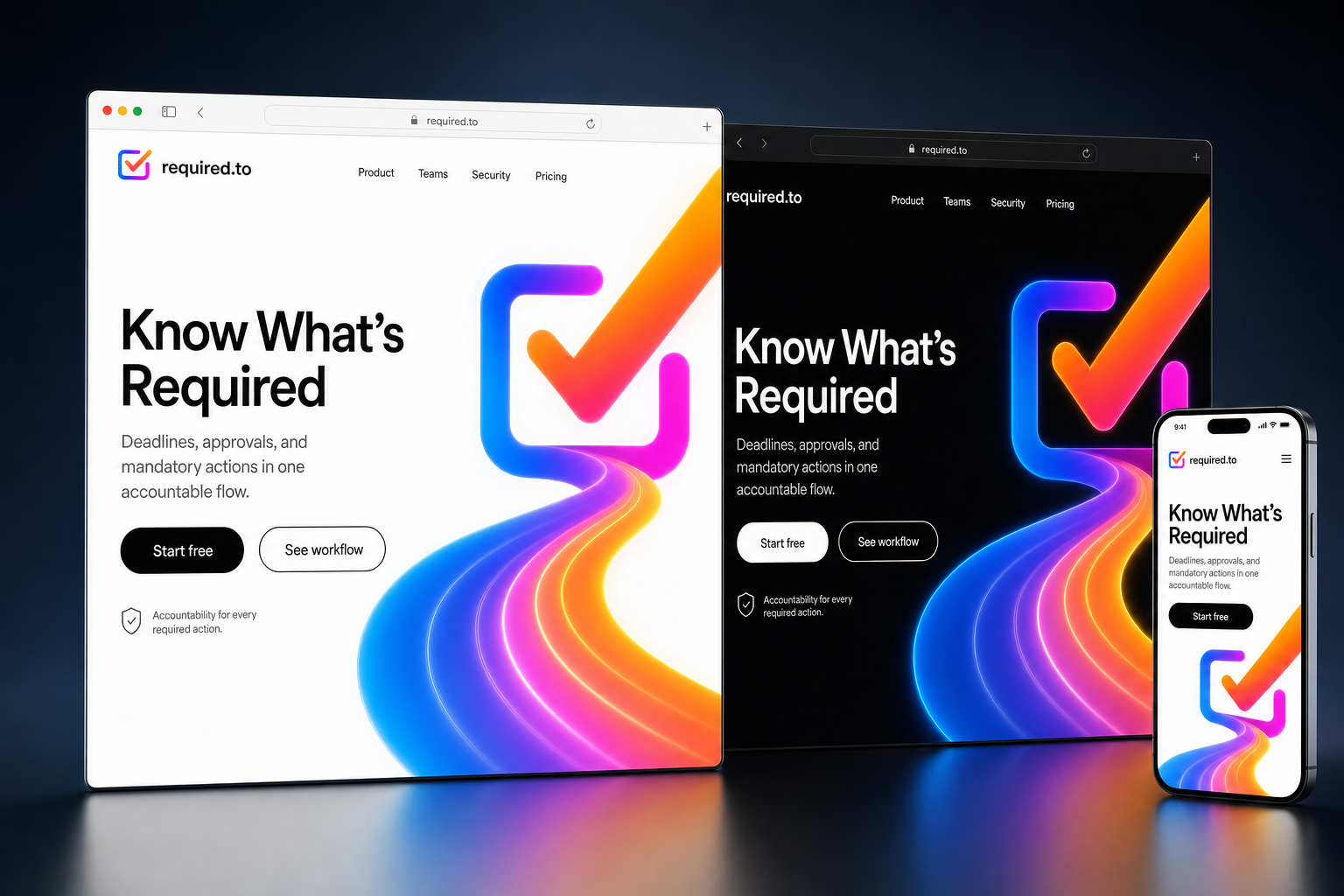 required.to website concept preview