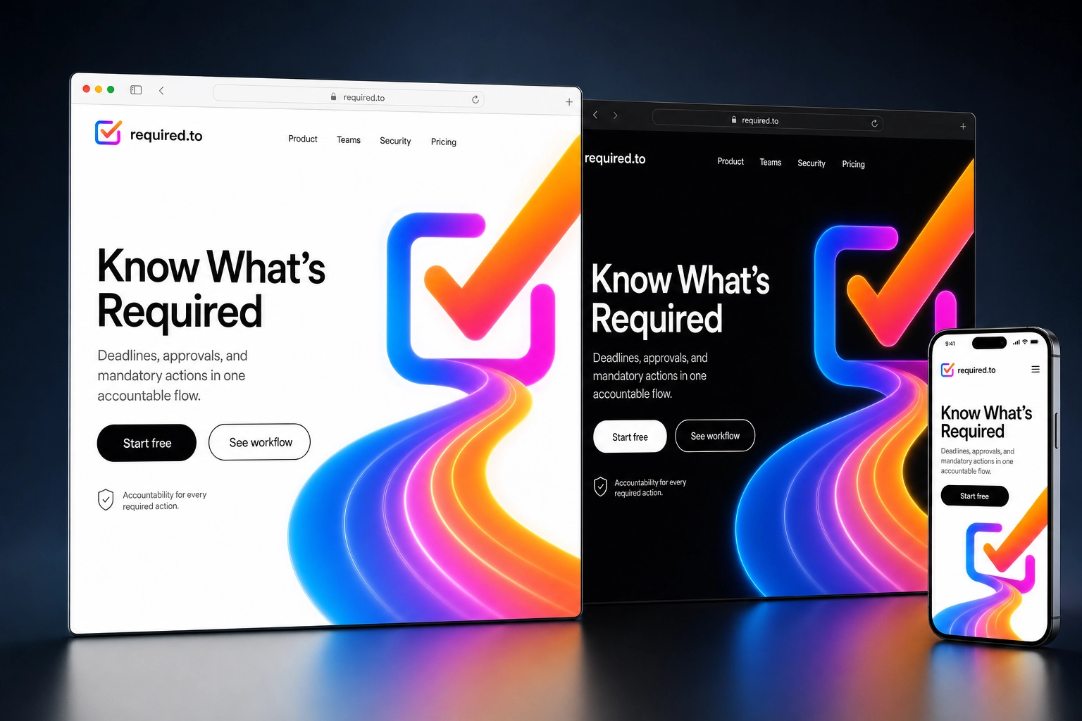 required.to website concept preview