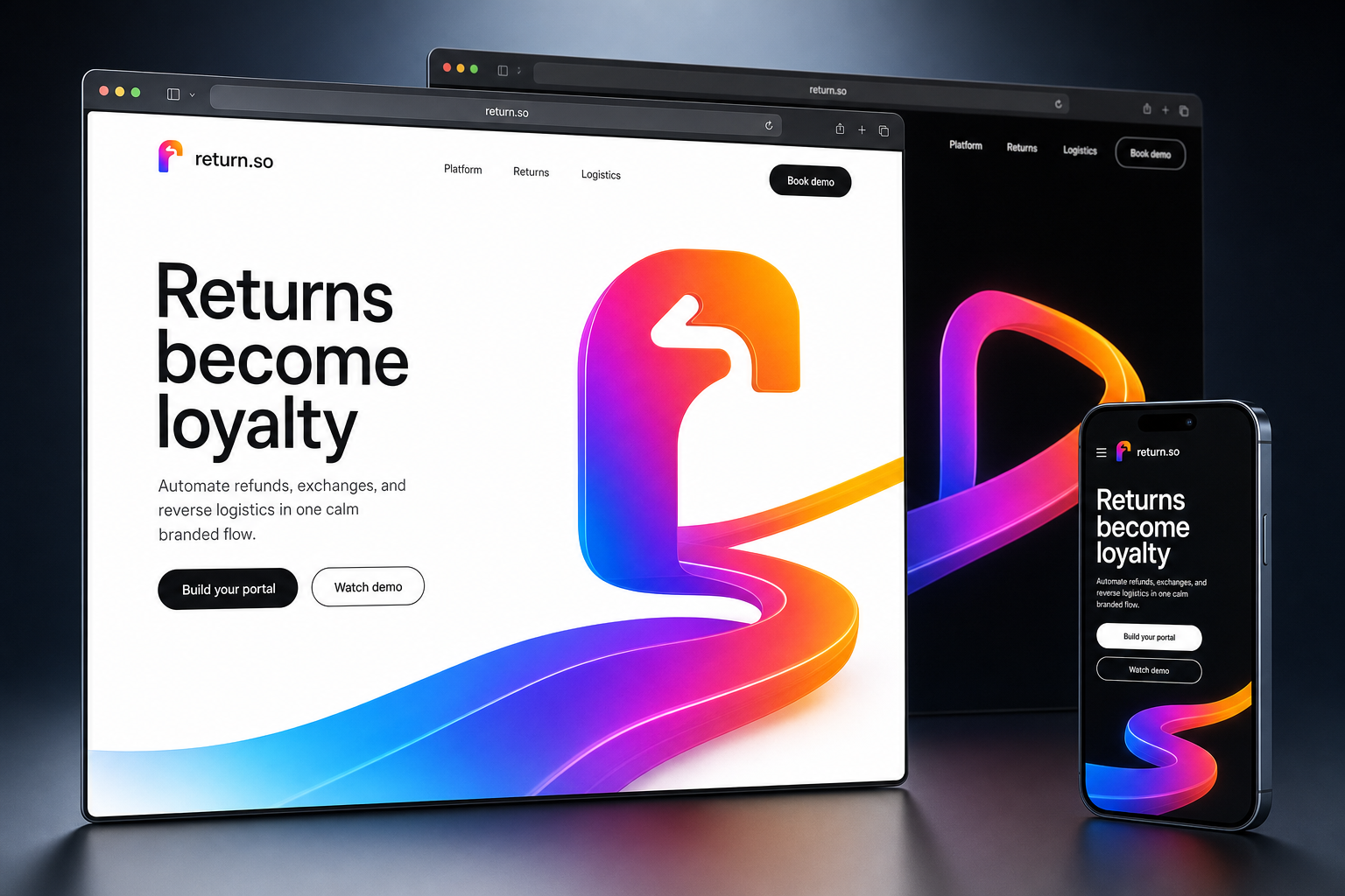return.so website concept preview enlarged
