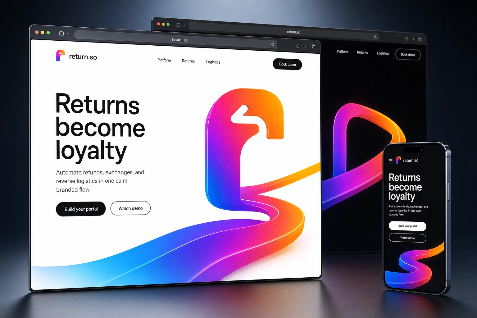 return.so website concept preview