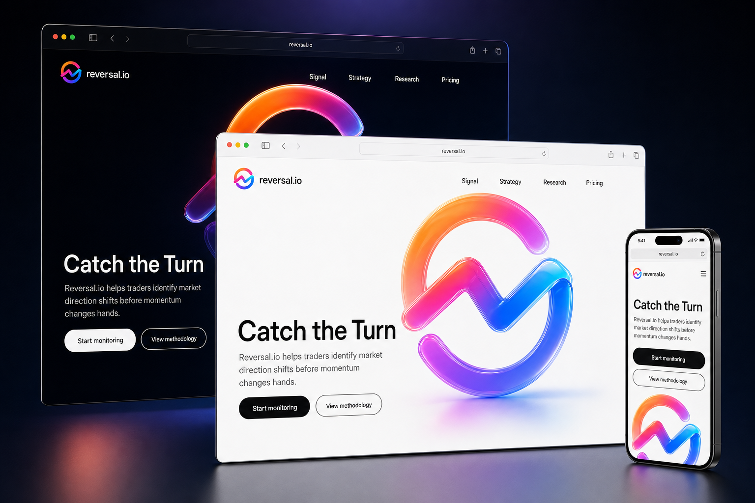 reversal.io website concept preview