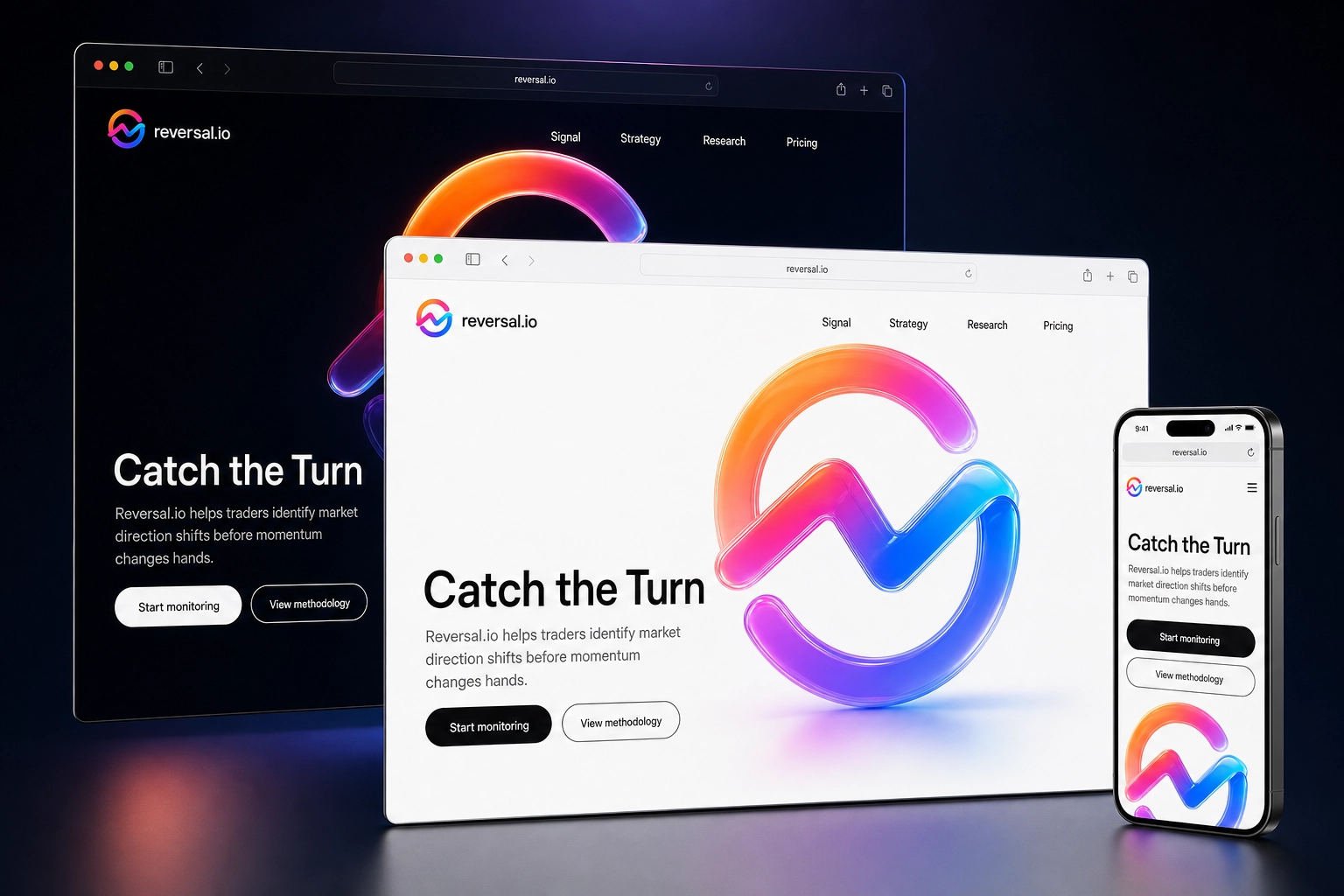 reversal.io website concept preview