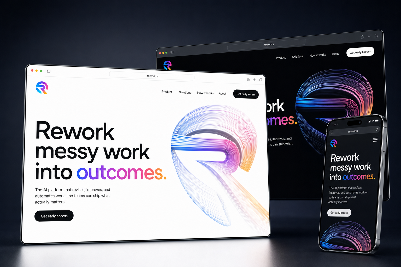 rework.si website concept preview