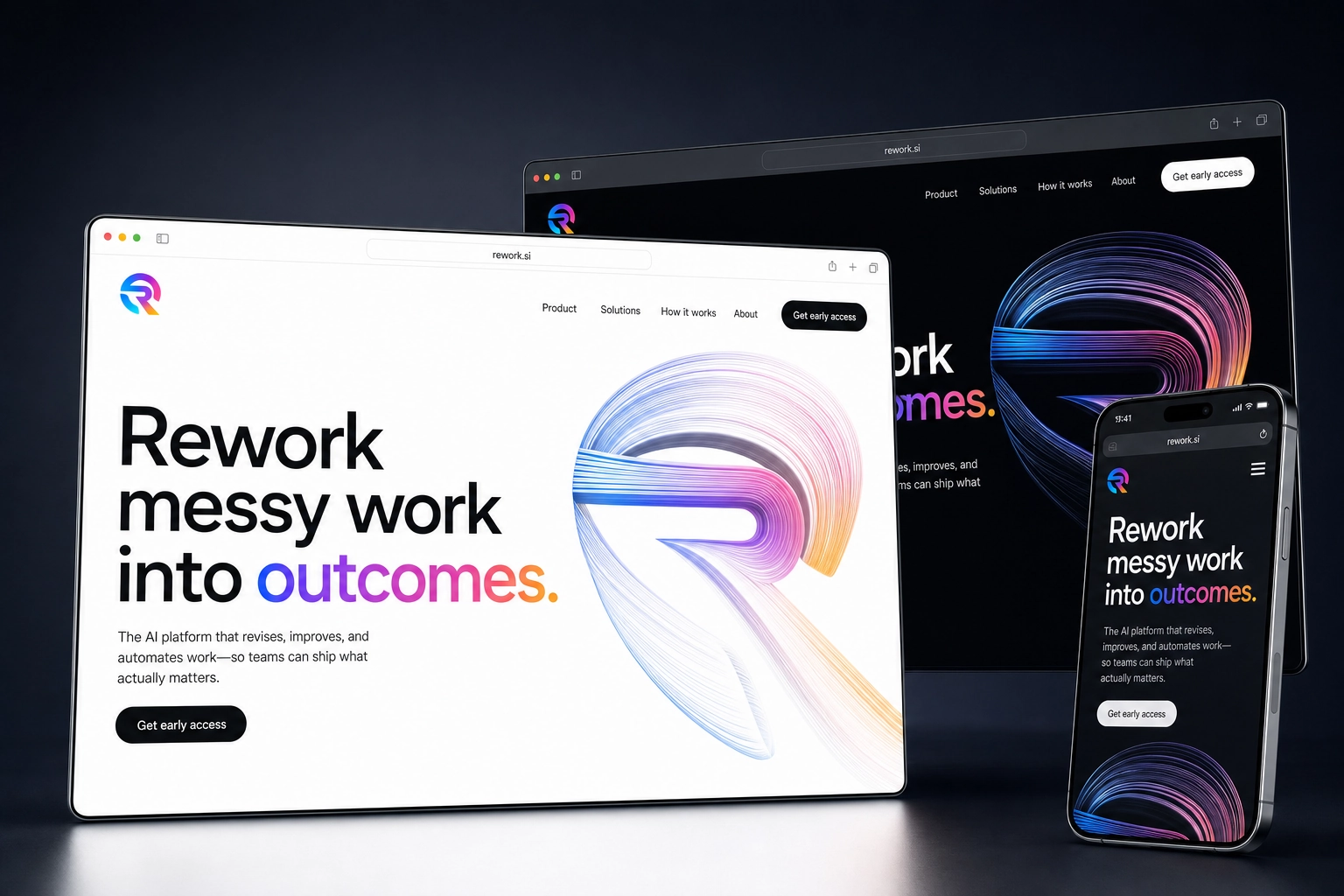 rework.si website concept preview